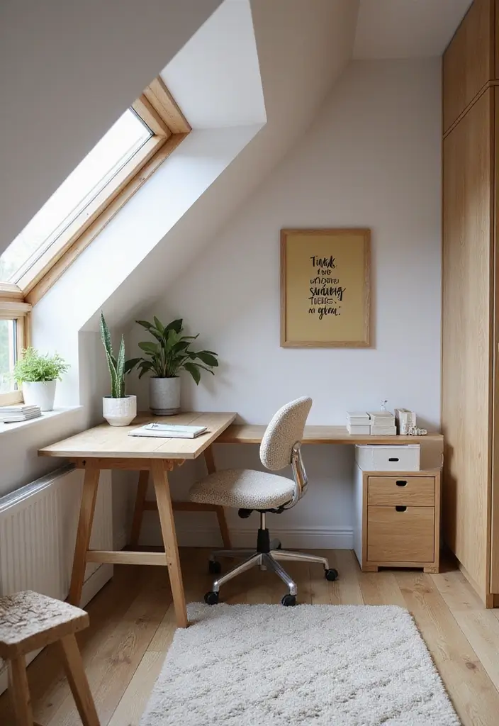 25 Attic Bedroom Ideas for Kids That Feel Cozy and Cool 20. Flexible Study Area