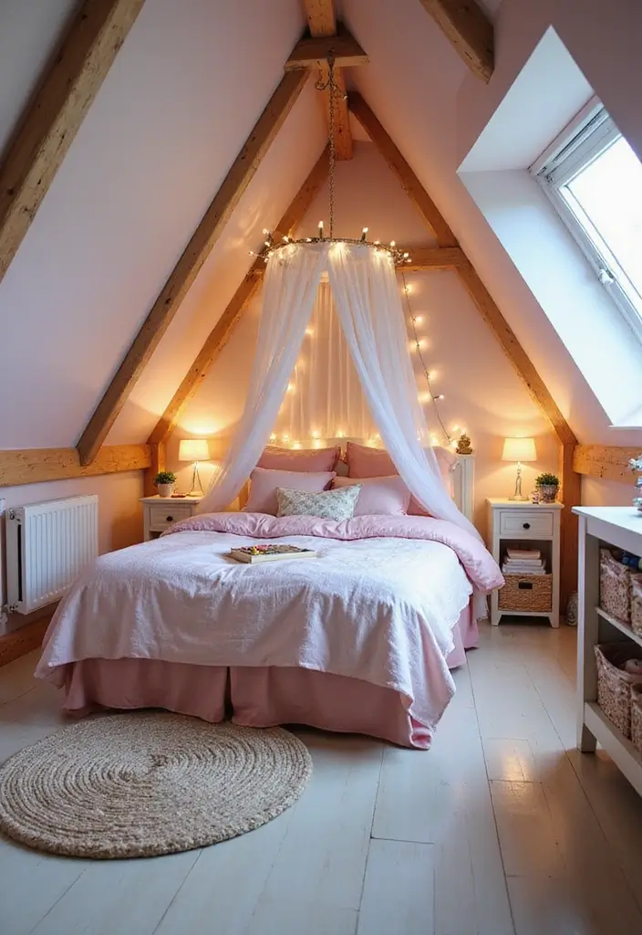 25 Attic Bedroom Ideas for Kids That Feel Cozy and Cool 6. Dreamy Fairy Tale Theme