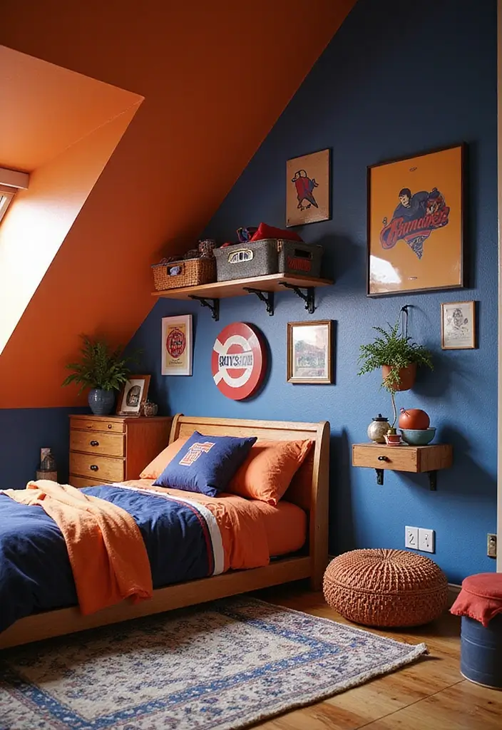 25 Attic Bedroom Ideas for Kids That Feel Cozy and Cool 7. Sports Lovers Haven