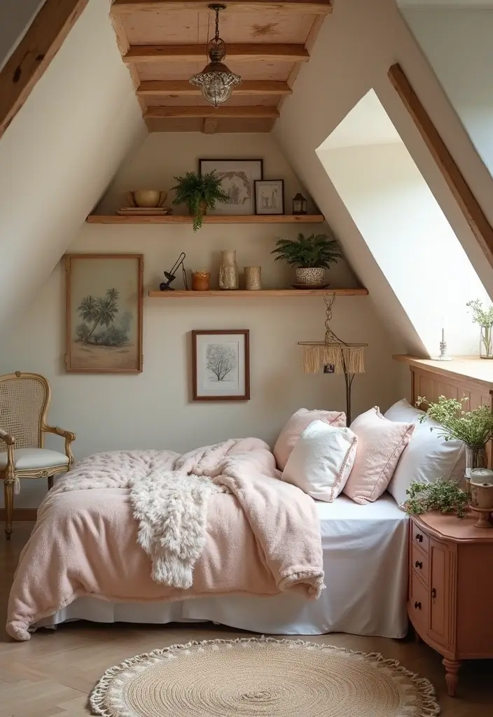 25 Attic Bedroom Ideas for Kids That Feel Cozy and Cool 9. Vintage Charm