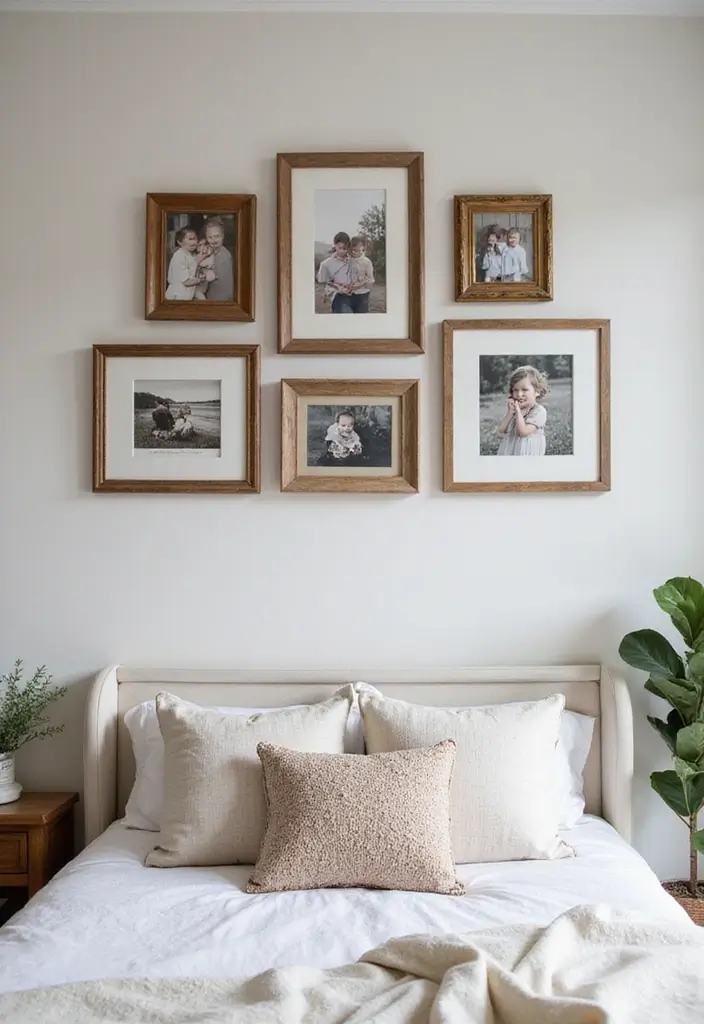 25 Farmhouse Kids Bedroom Inspirations That Are Cozy and Chic - 23. Family Photo Gallery