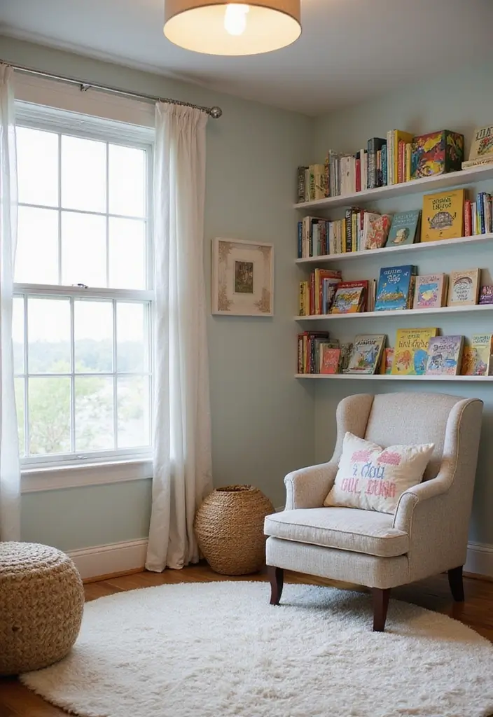 25 Farmhouse Kids Bedroom Inspirations That Are Cozy and Chic - 5. Cozy Reading Nook