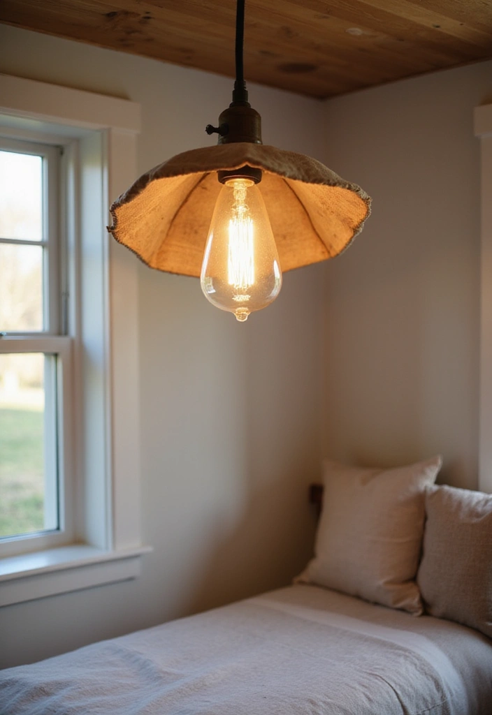 25 Farmhouse Kids Bedroom Inspirations That Are Cozy and Chic - 6. Rustic Lighting Fixtures