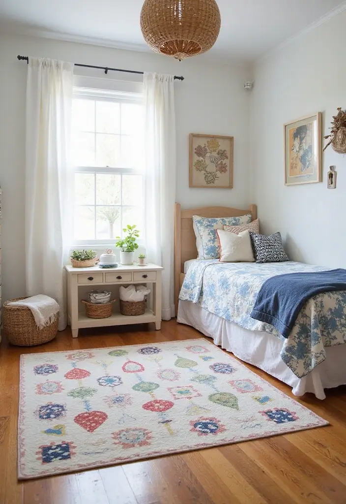 25 Farmhouse Kids Bedroom Inspirations That Are Cozy and Chic - 8. Playful Area Rugs