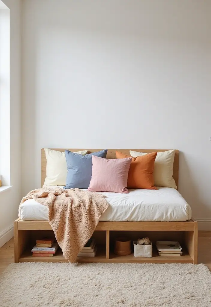 25 Floor Bed Ideas for Kids That Encourage Independence - 1. Simple Wooden Platform Bed