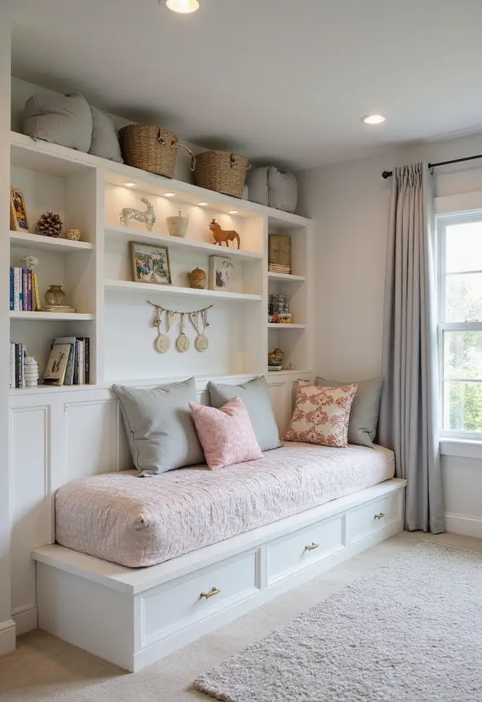 25 Floor Bed Ideas for Kids That Encourage Independence - 13. Custom Built-In Floor Bed