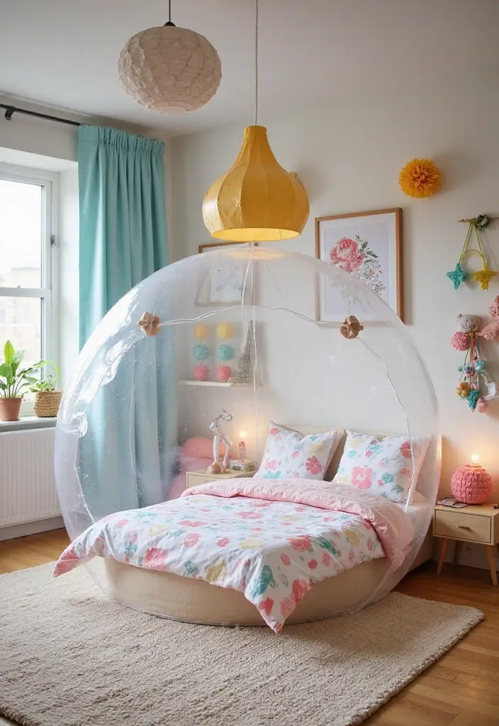 25 Floor Bed Ideas for Kids That Encourage Independence - 15. Bubble Tent Floor Bed