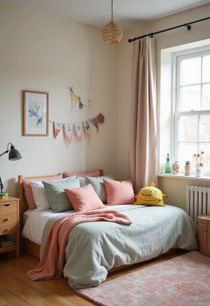 25 Floor Bed Ideas for Kids That Encourage Independence - 20. Corner Floor Bed