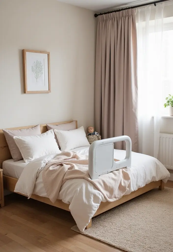 25 Floor Bed Ideas for Kids That Encourage Independence - 22. Floor Bed with Safety Rail