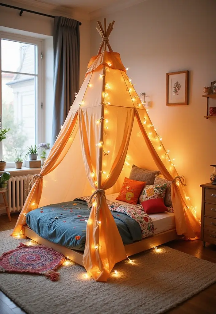 25 Floor Bed Ideas for Kids That Encourage Independence - 7. Indoor Tent Bed