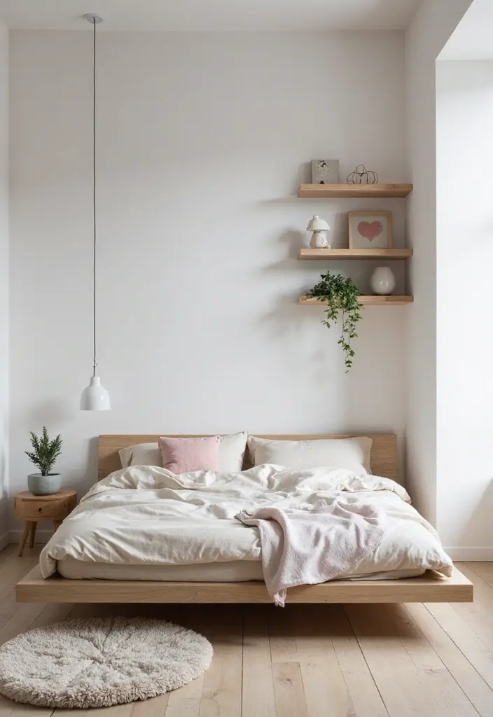 25 Floor Bed Ideas for Kids That Encourage Independence - 8. Floating Bed with Minimalist Design