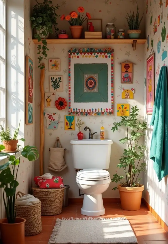 25 Kids Bathroom Themes That Make Bath Time Fun - 10. Art Studio