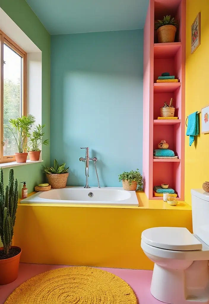 25 Kids Bathroom Themes That Make Bath Time Fun - 12. Rainbow Bright