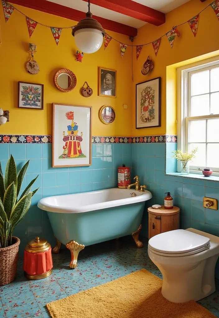 25 Kids Bathroom Themes That Make Bath Time Fun - 13. Charming Circus