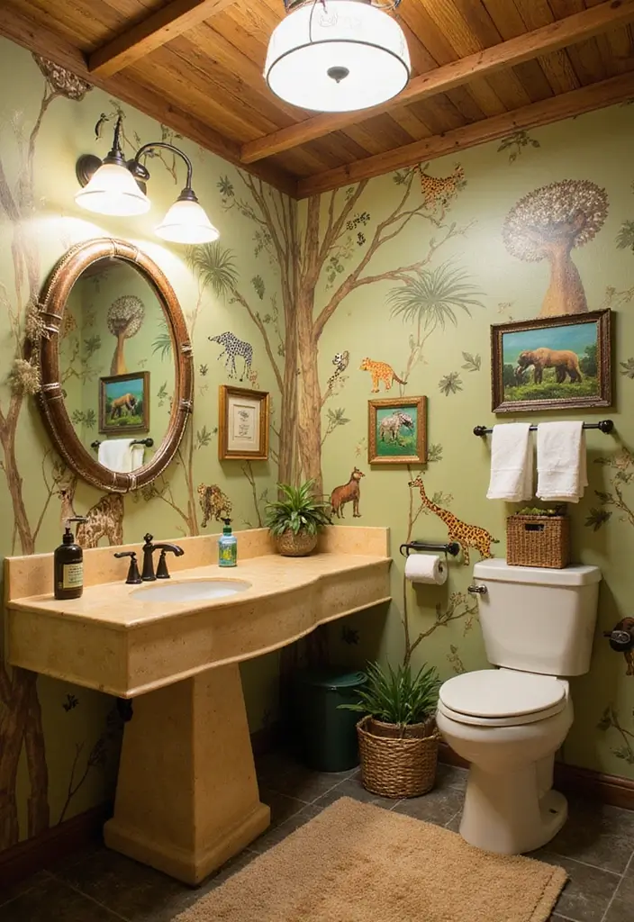 25 Kids Bathroom Themes That Make Bath Time Fun - 6. Sweet Safari