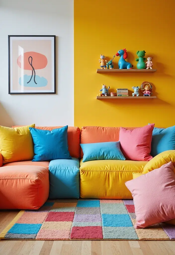 25 Kids Living Room Ideas That Work for the Whole Family - 1. Playful Color Schemes