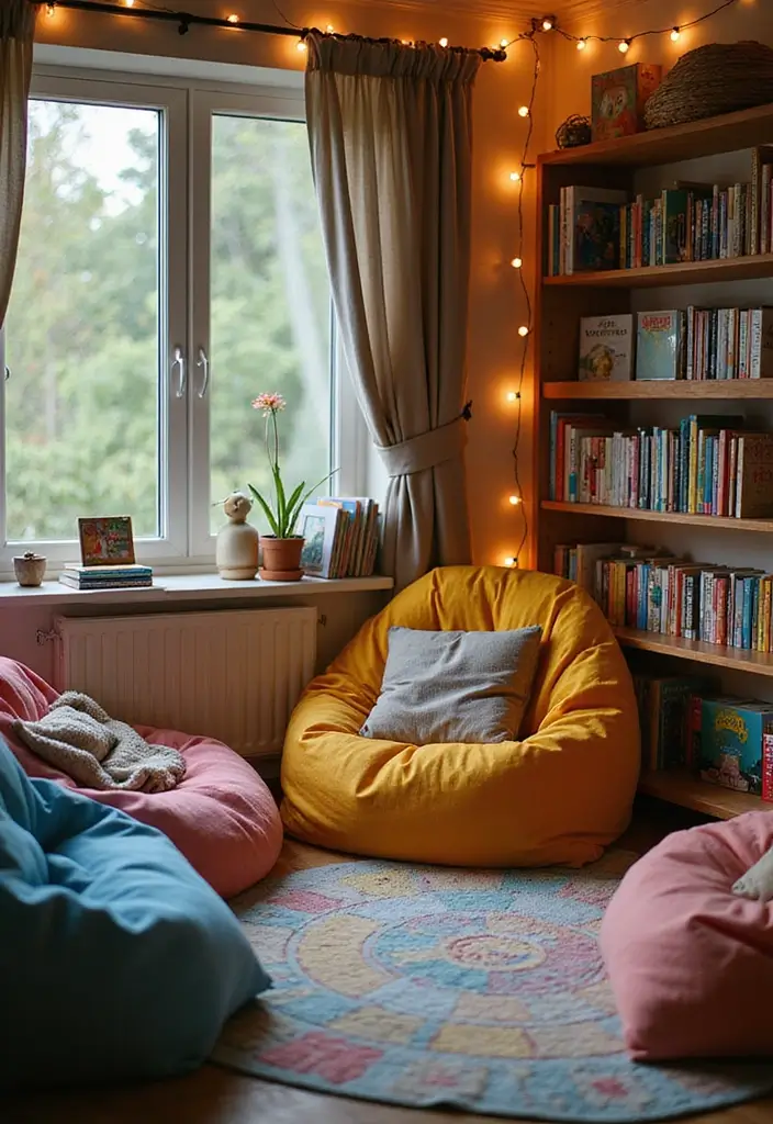 25 Kids Living Room Ideas That Work for the Whole Family - 2. Cozy Reading Nook