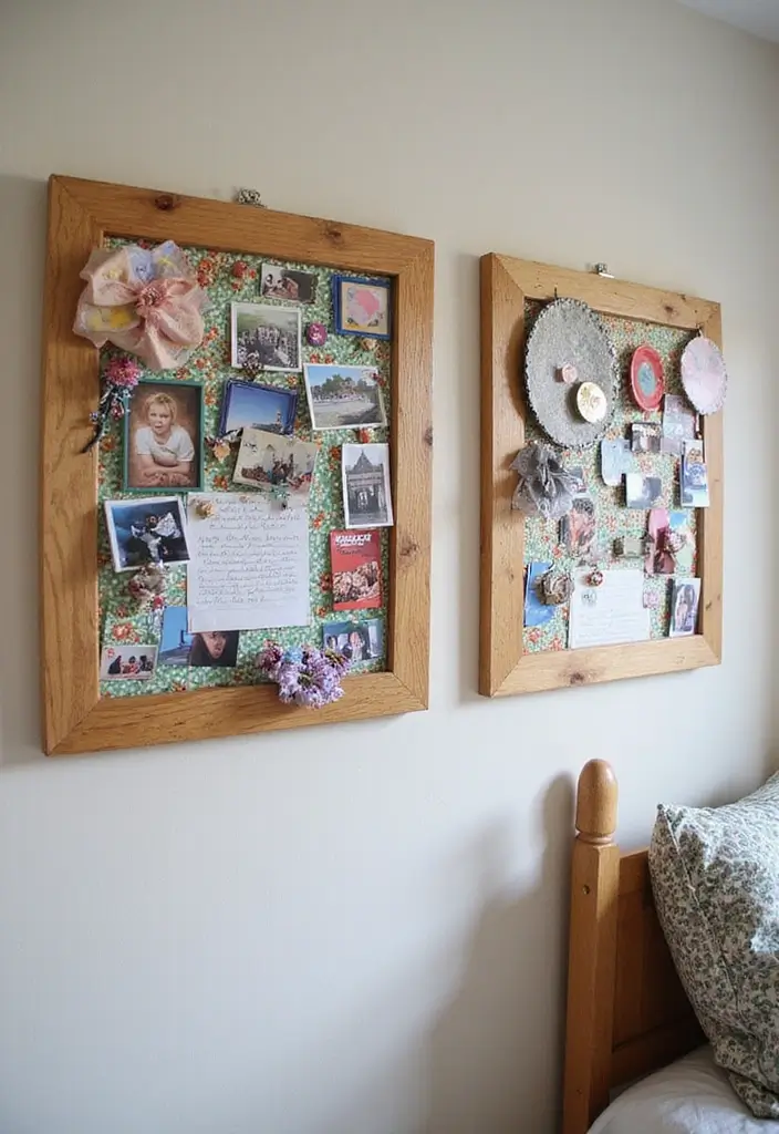 25 Kids Shared Bedroom Ideas for Boy and Girl That Work Perfectly 18. Memory Boards for Each Child