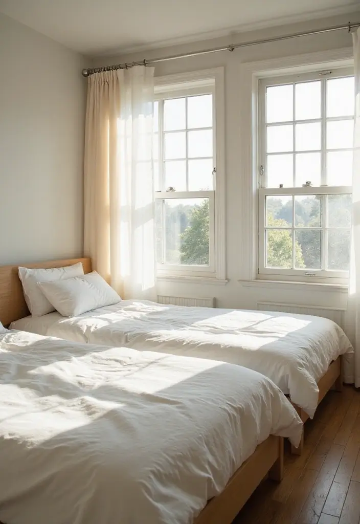 25 Kids Shared Bedroom Ideas for Boy and Girl That Work Perfectly 21. Use of Natural Light