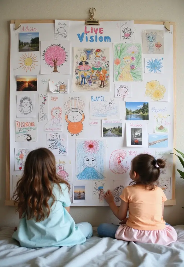 25 Kids Shared Bedroom Ideas for Boy and Girl That Work Perfectly 25. Create a Shared Vision Board
