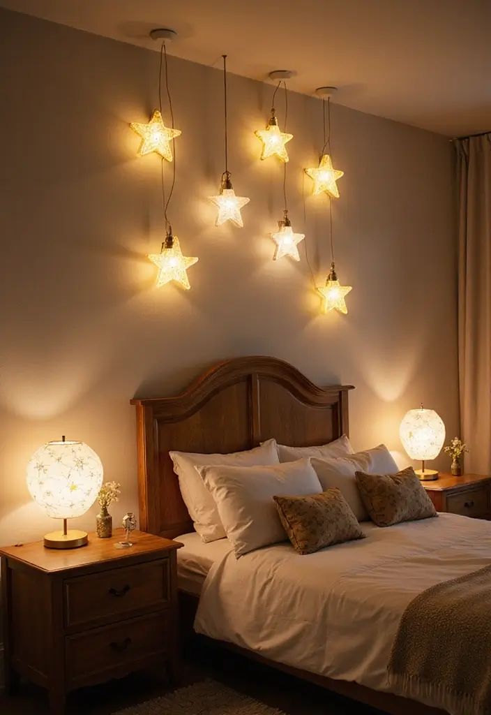 25 Kids Shared Bedroom Ideas for Boy and Girl That Work Perfectly 5. Playful Light Fixtures