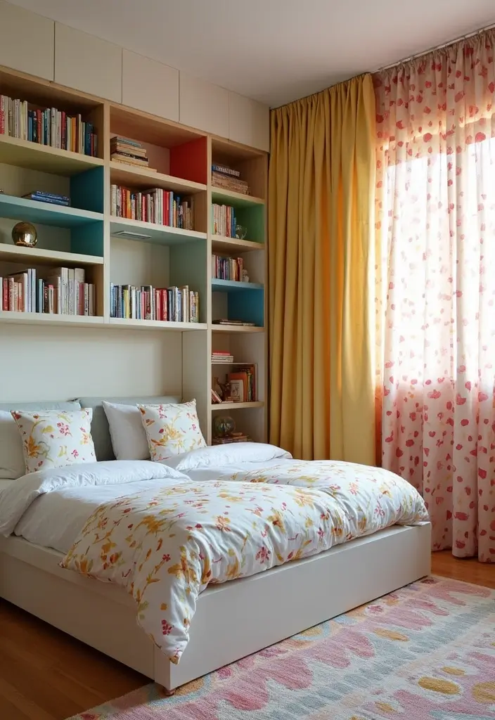 25 Kids Shared Bedroom Ideas for Boy and Girl That Work Perfectly 6. Creative Divider Solutions