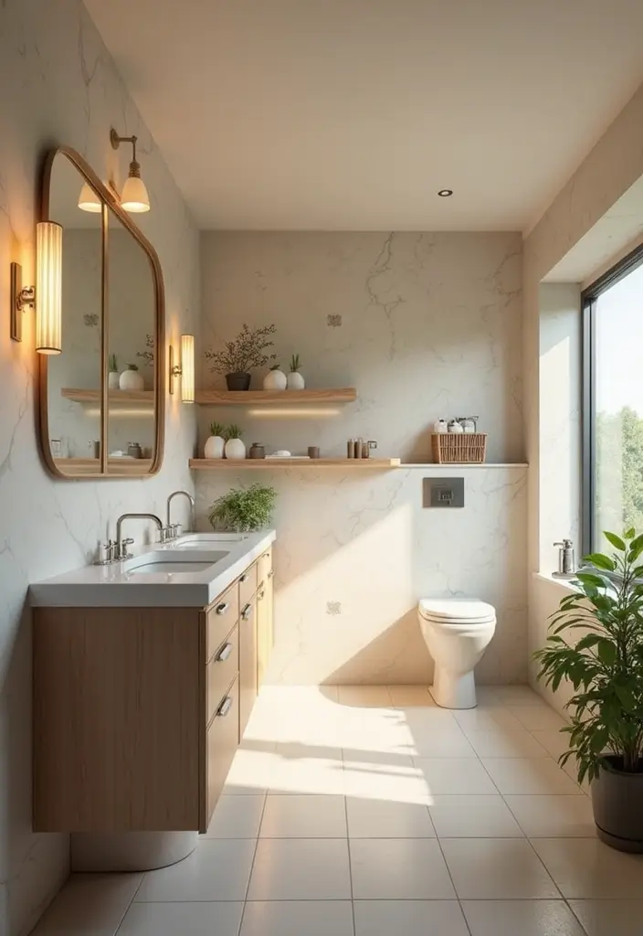 25 Kids and Guest Bathroom Ideas That Balance Practicality - 22. Practical Lighting Solutions
