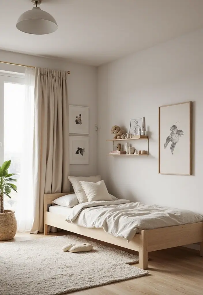 25 Modern Kids Bedroom Designs That Look Trendy Yet Cozy - 2. Minimalist Charm