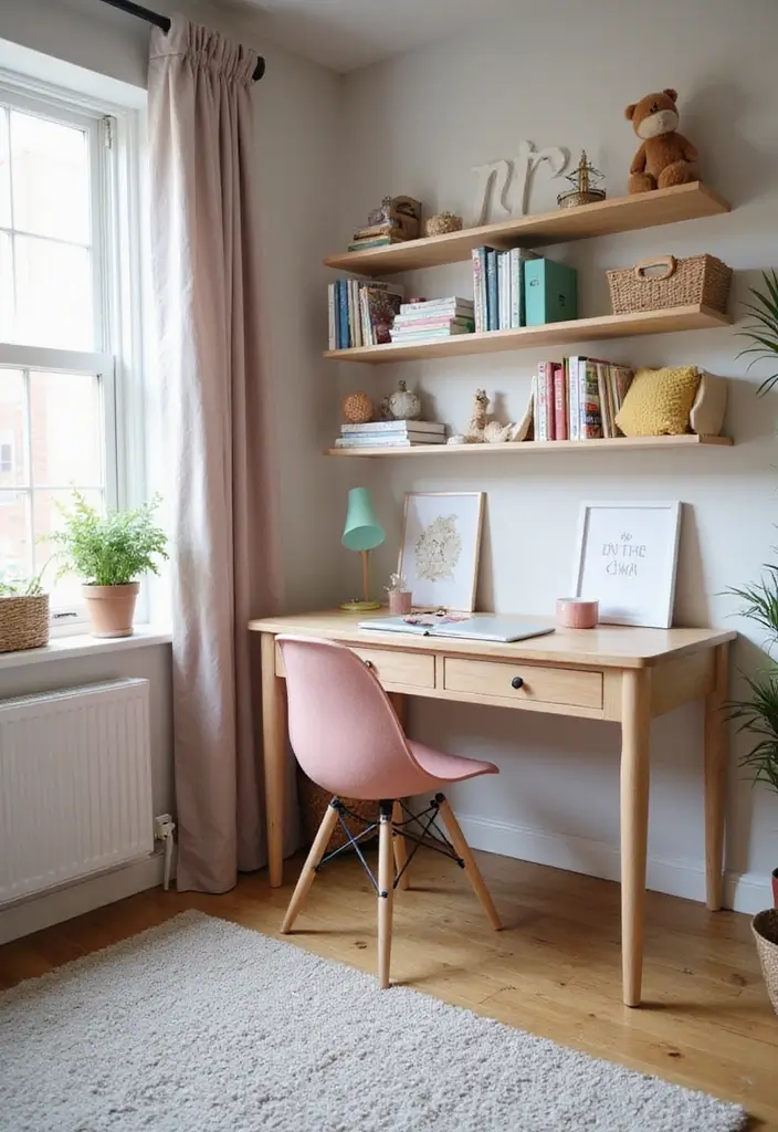 25 Modern Kids Bedroom Designs That Look Trendy Yet Cozy - 23. Creative Workspace