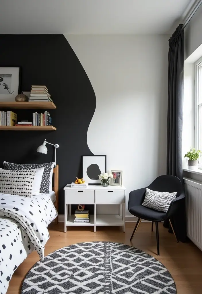 25 Neutral Kids Room Styles That Work for Any Age - 12. Bold Black and White