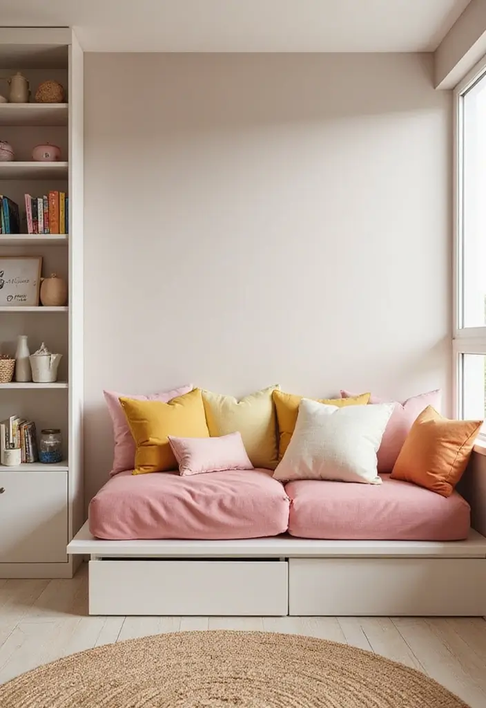 25 Neutral Kids Room Styles That Work for Any Age - 18. Bright Accents in Neutral Space