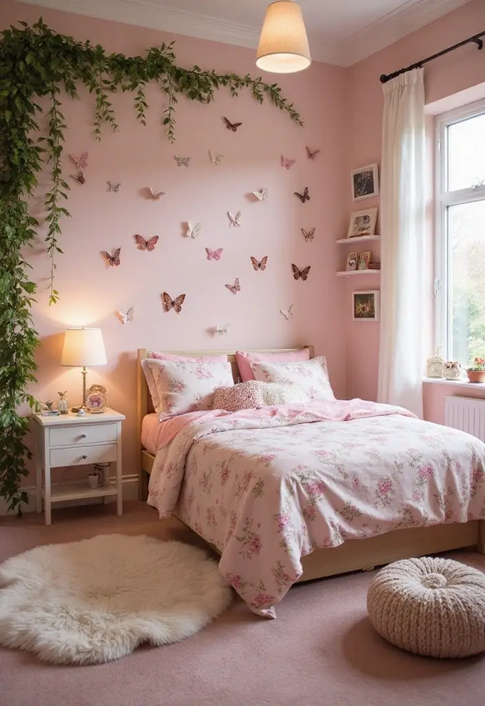 25 Pink Kids Bedroom Ideas That Feel Sweet and Playful - 11. Fairy Tale Garden