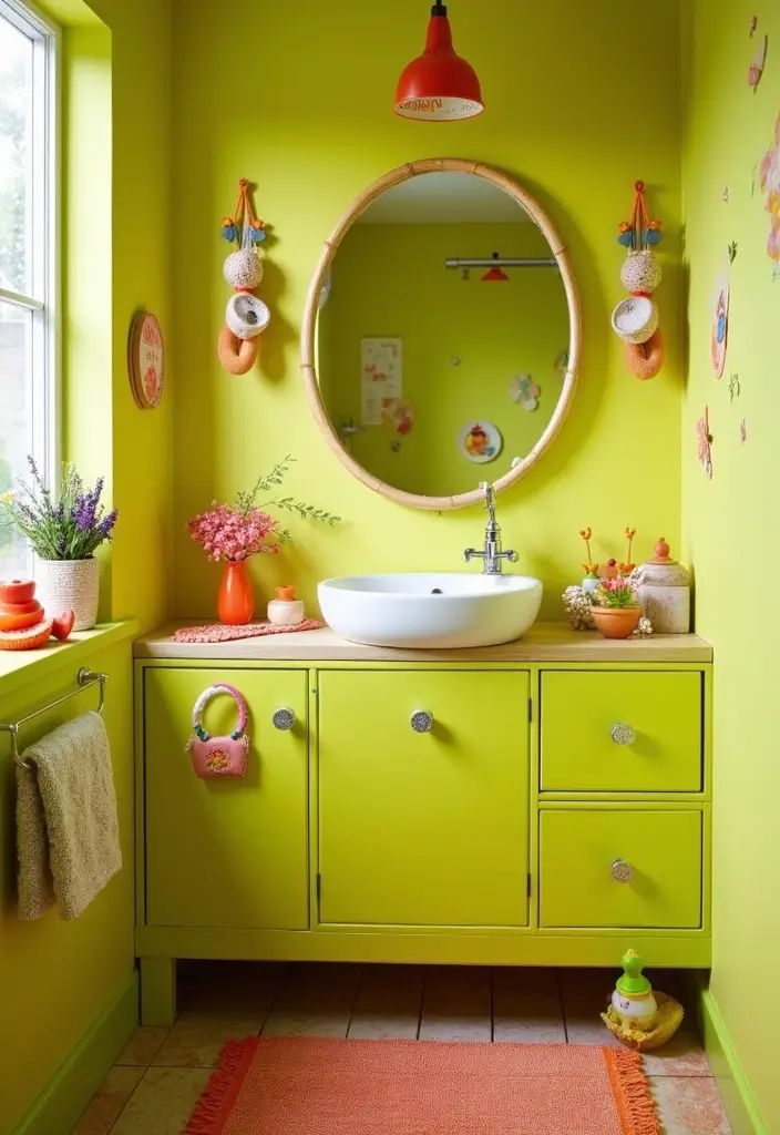 26 Kids Bathroom Paint Colors That Keep the Space Cheerful - 14. Lively Chartreuse