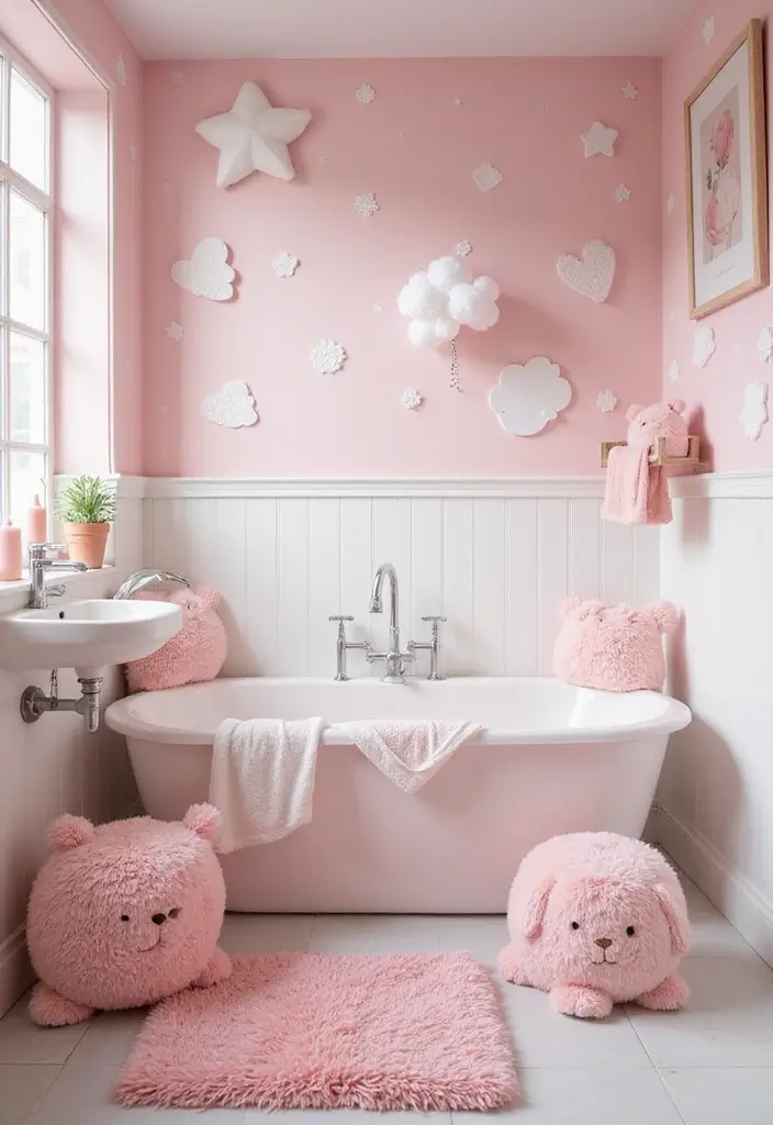 26 Kids Bathroom Paint Colors That Keep the Space Cheerful - 24. Sweet Cotton Candy