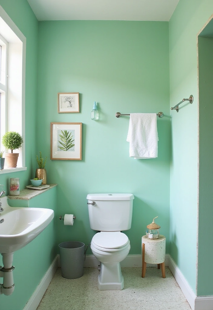 26 Kids Bathroom Paint Colors That Keep the Space Cheerful - 3. Playful Mint Green