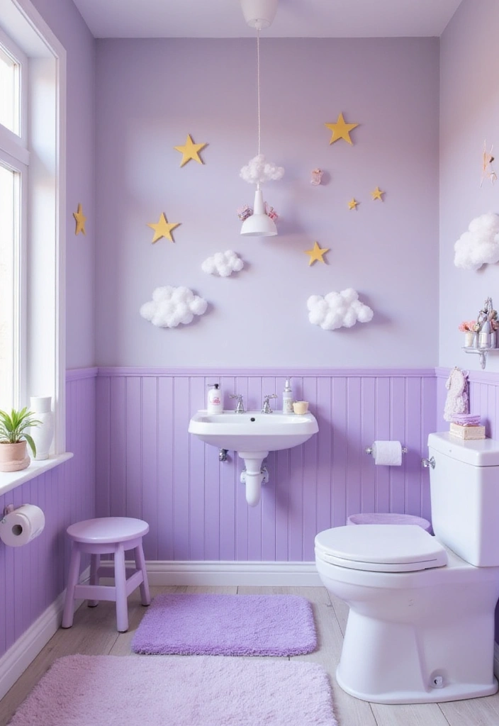 26 Kids Bathroom Paint Colors That Keep the Space Cheerful - 5. Soft Lavender