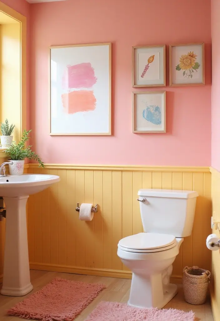 26 Kids Bathroom Paint Colors That Keep the Space Cheerful - 7. Sunset Pink