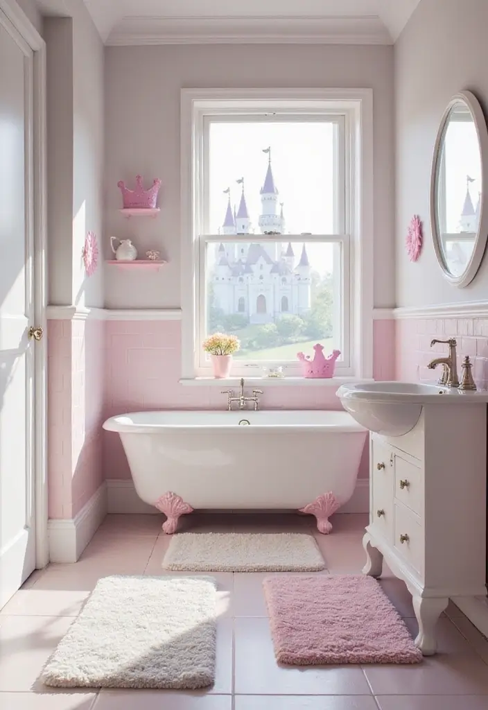 27 Colorful Kids Bathroom Designs That Brighten the Space - 10. Enchanted Castle