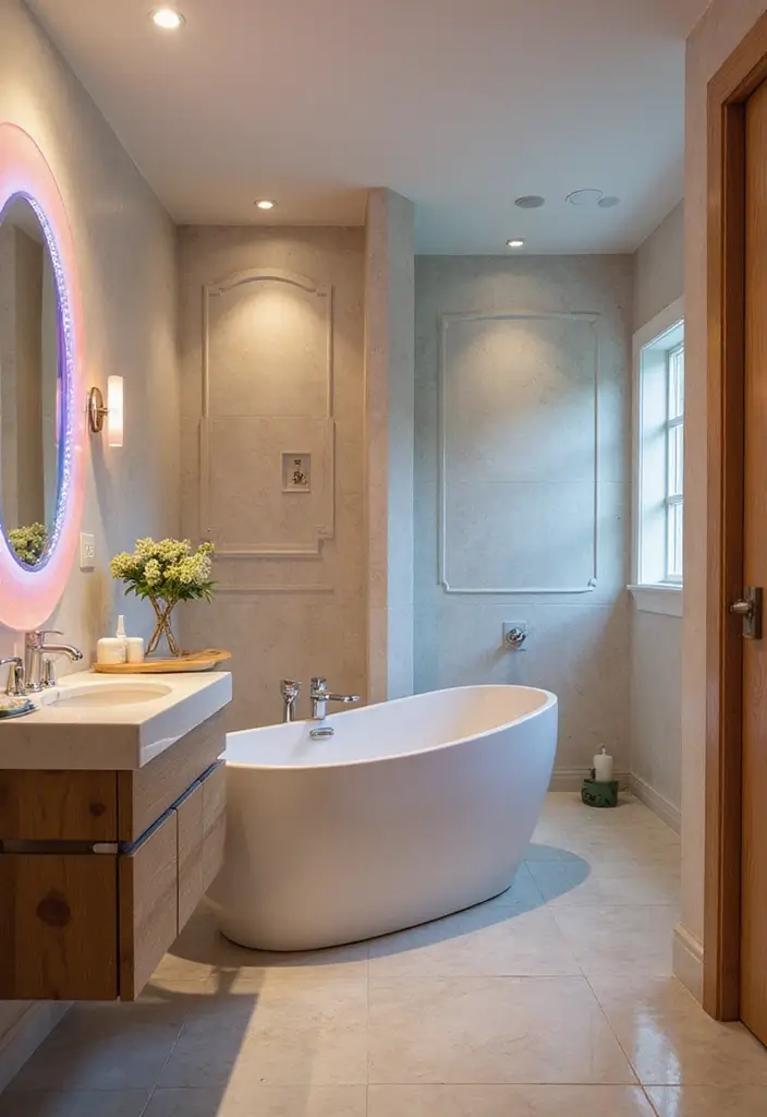 27 Colorful Kids Bathroom Designs That Brighten the Space - 27. Playful Lighting Ideas