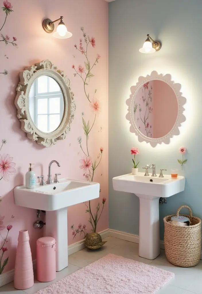27 Colorful Kids Bathroom Designs That Brighten the Space - 4. Whimsical Fairy Garden