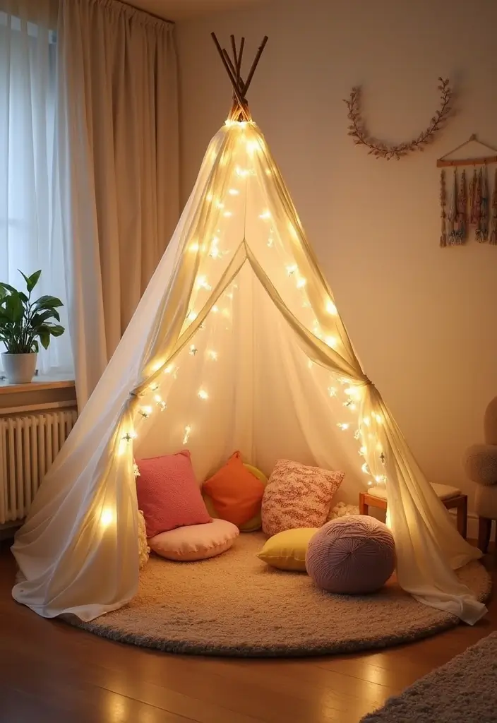 27 DIY Kids Room Decor Projects That Are Fun and Affordable - 12. DIY Play Tent