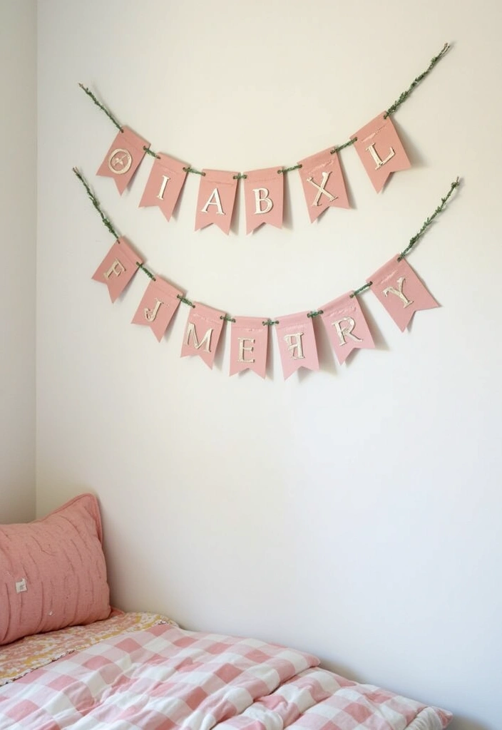 27 DIY Kids Room Decor Projects That Are Fun and Affordable - 18. DIY Name Banner