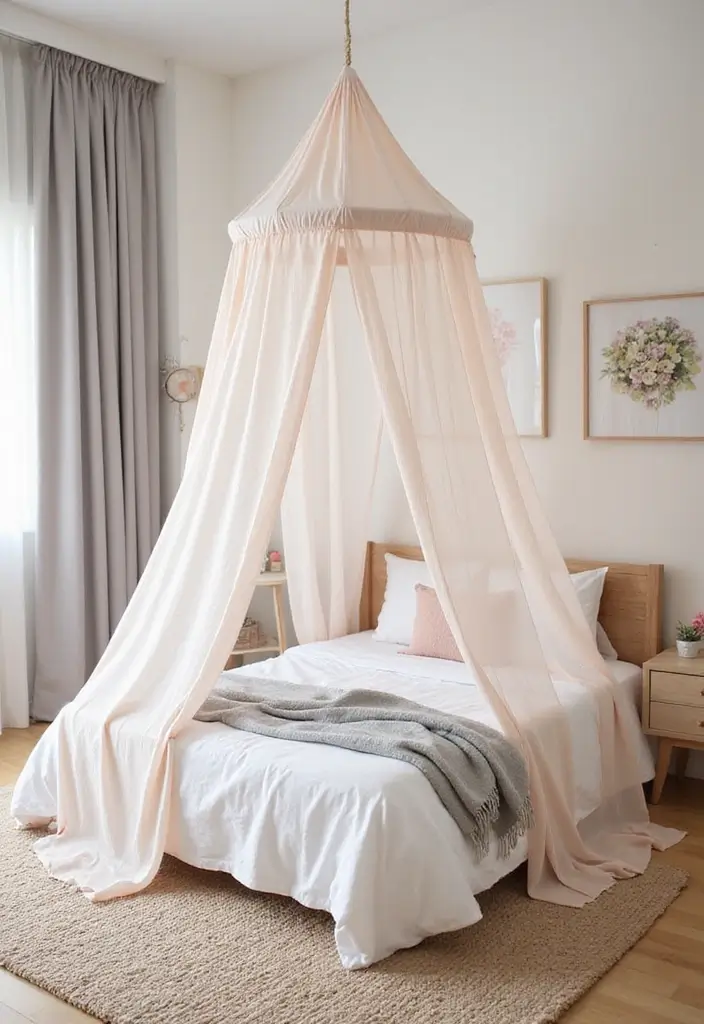 27 DIY Kids Room Decor Projects That Are Fun and Affordable - 20. DIY Bed Canopy