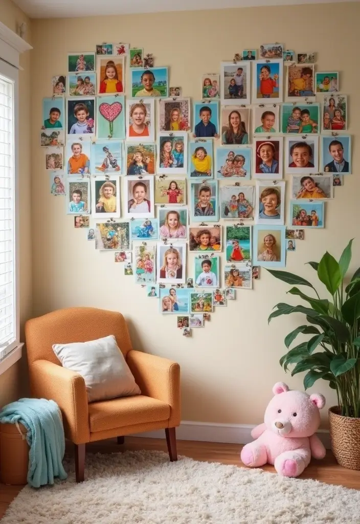 27 DIY Kids Room Decor Projects That Are Fun and Affordable - 21. Personalized Photo Wall