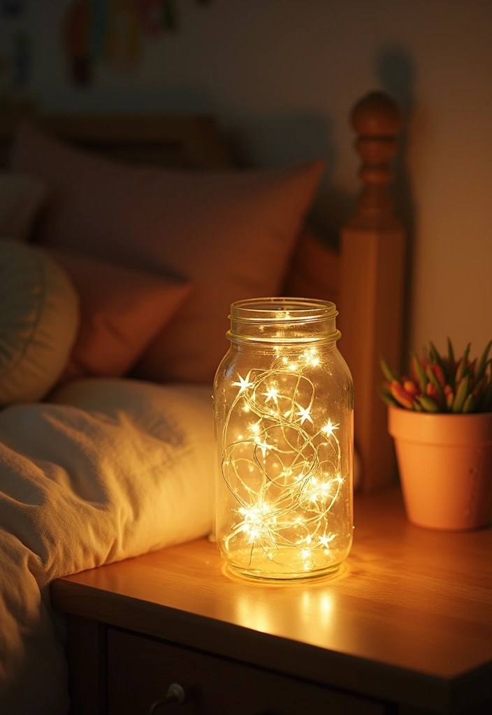 27 DIY Kids Room Decor Projects That Are Fun and Affordable - 4. DIY Nightlight from Recycled Jars
