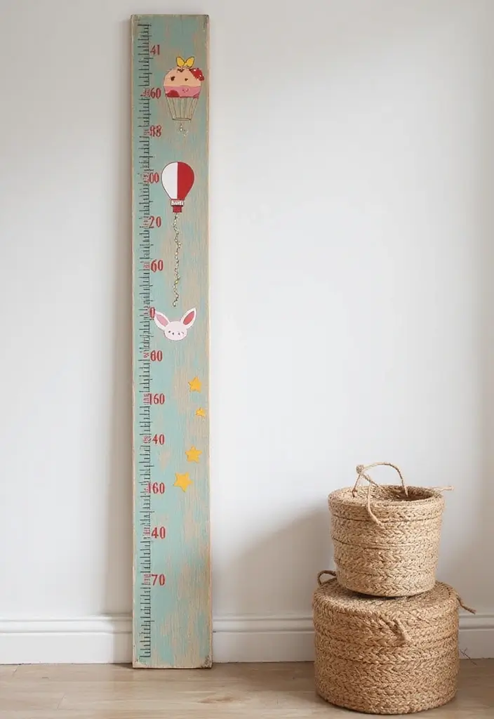 27 DIY Kids Room Decor Projects That Are Fun and Affordable - 9. DIY Growth Chart