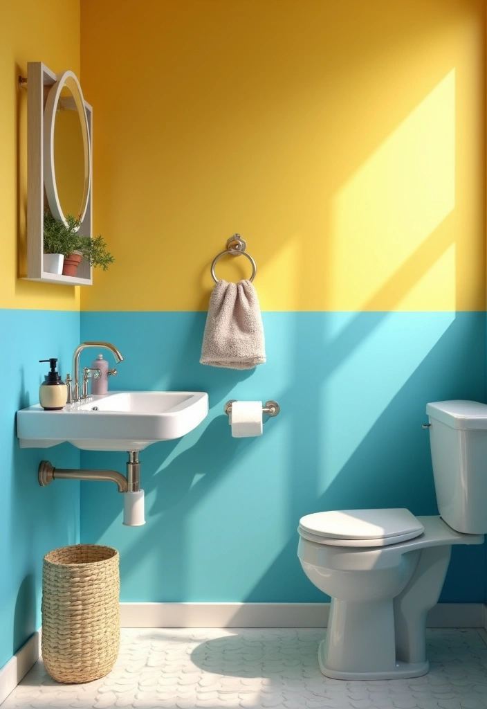 27 Farmhouse Kids Bathroom Designs That Feel Rustic and Fresh 20. Colorful Wall Paints