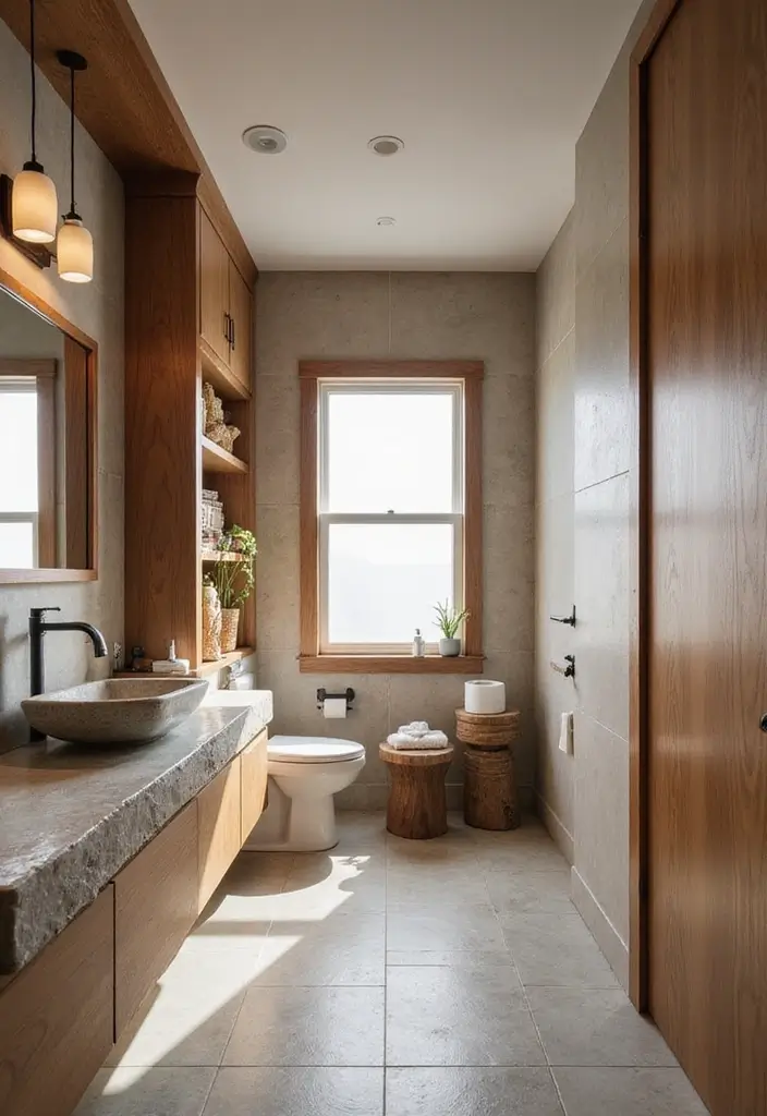 27 Farmhouse Kids Bathroom Designs That Feel Rustic and Fresh 24. Natural Elements