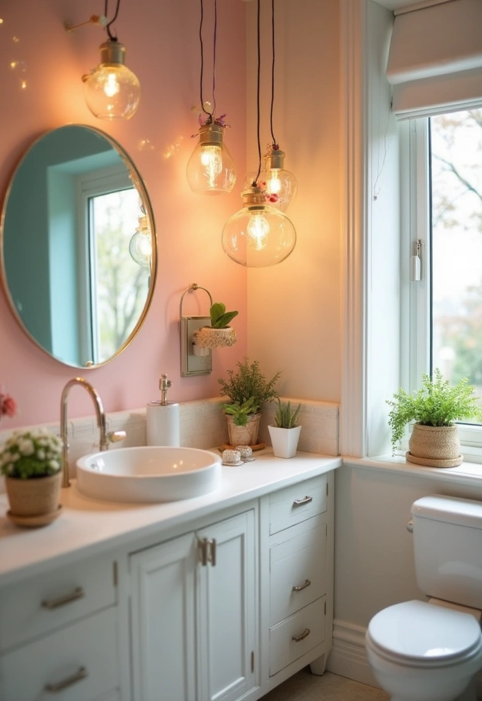 27 Farmhouse Kids Bathroom Designs That Feel Rustic and Fresh 6. Whimsical Light Fixtures
