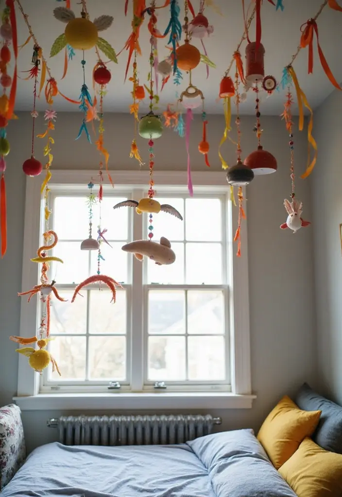 27 Industrial Kids Bedroom Styles That Look Unique and Trendy - 16. Fun Ceiling Decor
